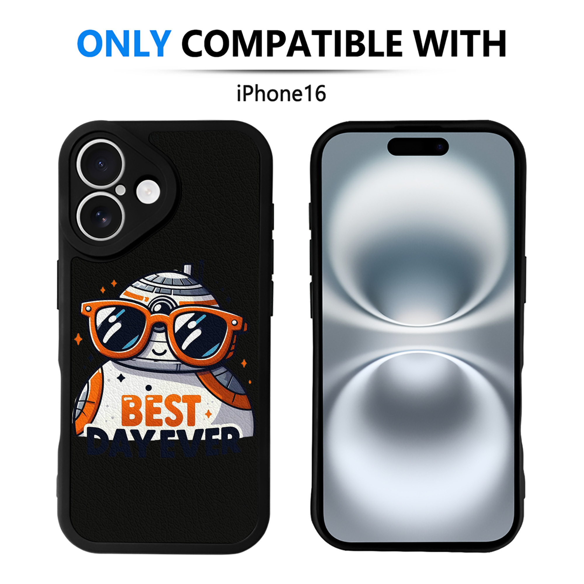 （画像用） スター・ウォーズ Star Wars 【iPhone 16シリーズ対応】シリコンスマホケース（レザー調） 材質：シリコン